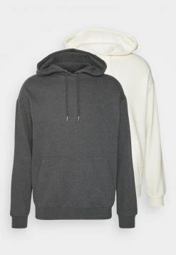 YOURTURN UNISEX 2 PACK - Felpa Con Cappuccio - Mottled Dark Grey/off-white -Youturn Abbigliamento Negozio 0c61db76ec5d4cdfb3745b60c279d9e2