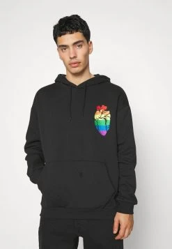 YOURTURN RAINBOW HEART HOODIE PRIDE UNISEX - Felpa Con Cappuccio - Black -Youturn Abbigliamento Negozio 14f6135545d642219636f1cb2d46e3e5