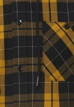 YOURTURN UNISEX CHECK WITH HOOD - Camicia - Black/yellow -Youturn Abbigliamento Negozio 1774f3eb9e6a4bb49f56e60422762f82