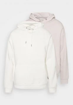 YOURTURN UNISEX 2 PACK - Felpa Con Cappuccio - Off-white/lilac