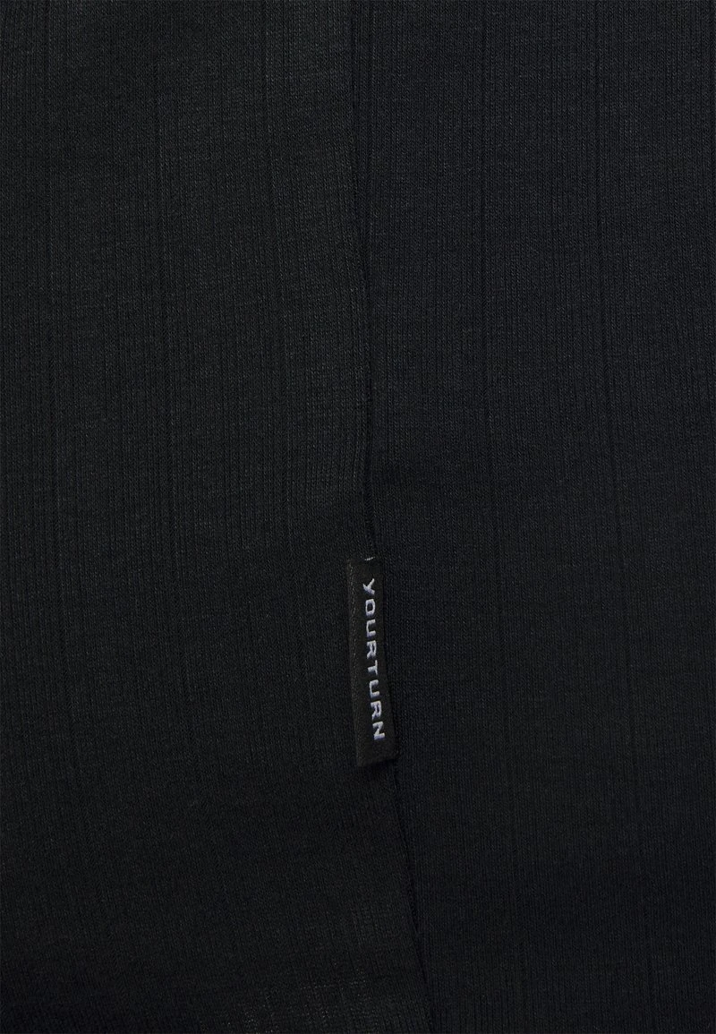 YOURTURN UNISEX 3/4 SLEEVED - T-shirt Basic - Black 5 YOURTURN UNISEX 3/4 SLEEVED - T-shirt Basic - Black - immagine 3