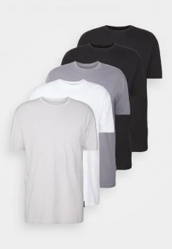 YOURTURN 5 PACK UNISEX - T-shirt Basic - Black/white/dark Grey