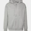 YOURTURN RELAXED FIT UNISEX - Felpa Con Zip - Mottled Light Grey
