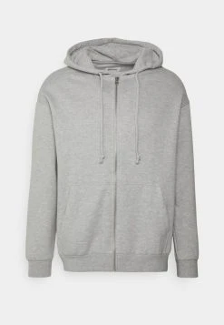 YOURTURN RELAXED FIT UNISEX - Felpa Con Zip - Mottled Light Grey
