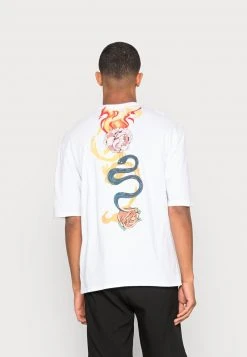 YOURTURN SKULL FLAME GRAPHIC T-SHIRT UNISEX - T-shirt Con Stampa - White -Youturn Abbigliamento Negozio 3efe961477c2410e87dfbb531ca6f2a1