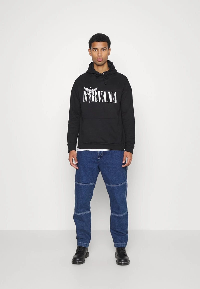 YOURTURN NIRVAN PRINT HOODIE UNISEX - Felpa Con Cappuccio - Black 4 YOURTURN NIRVAN PRINT HOODIE UNISEX - Felpa Con Cappuccio - Black - immagine 2