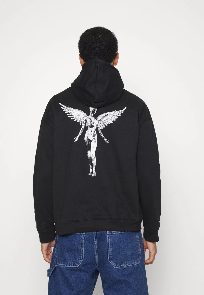 YOURTURN NIRVAN PRINT HOODIE UNISEX - Felpa Con Cappuccio - Black 6 YOURTURN NIRVAN PRINT HOODIE UNISEX - Felpa Con Cappuccio - Black - immagine 4