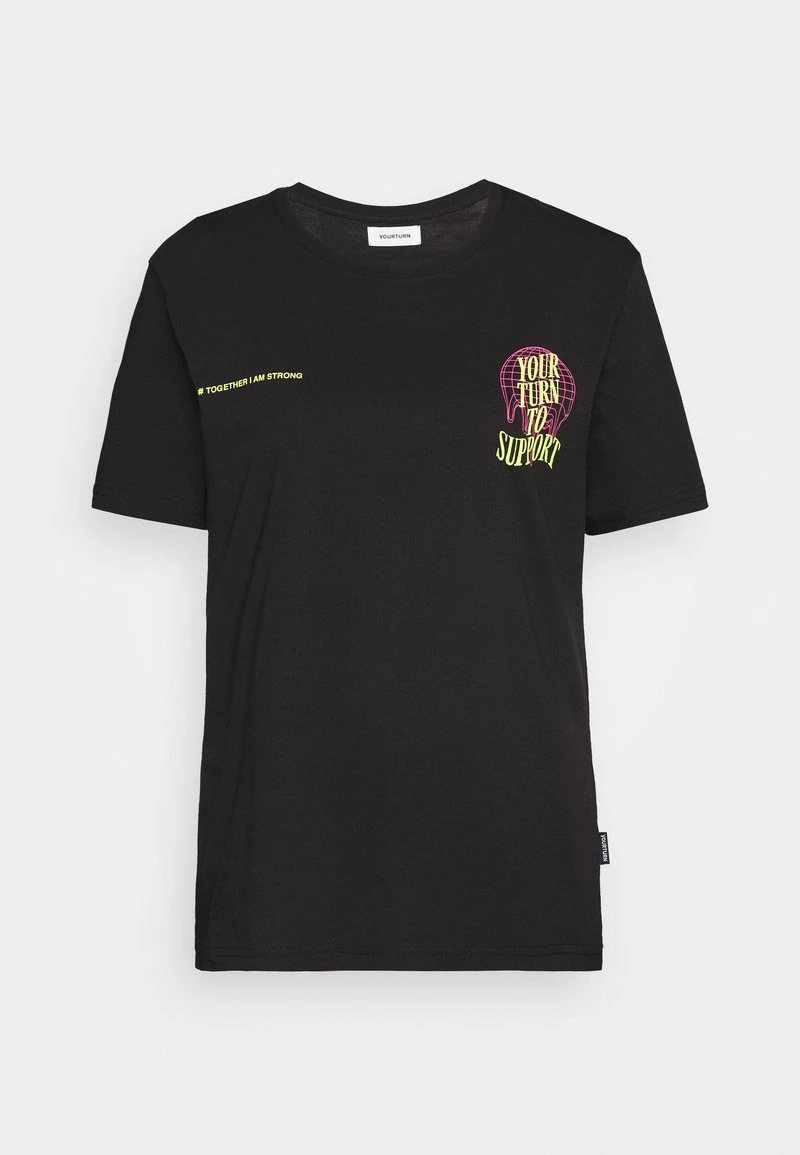 YOURTURN T-shirt Con Stampa - Black, Unisex 13 YOURTURN T-shirt Con Stampa - Black, Unisex - immagine 11