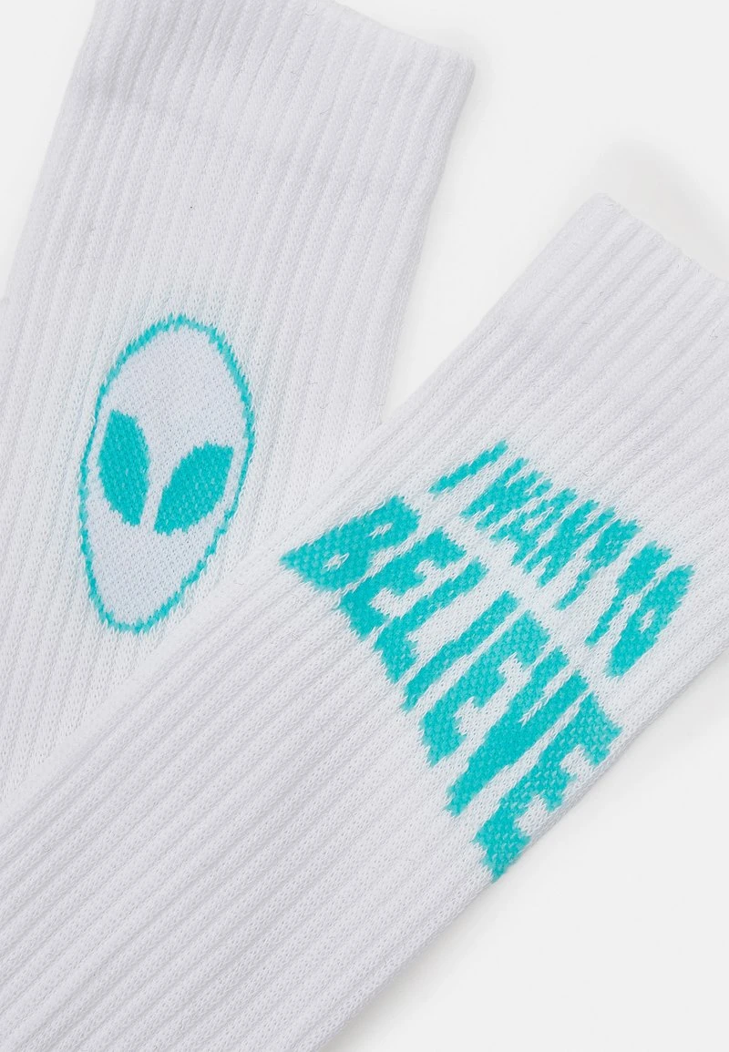 YOURTURN 3 PACK - Calze - White/black/neon Blue, Uomo 5 YOURTURN 3 PACK - Calze - White/black/neon Blue, Uomo - immagine 3