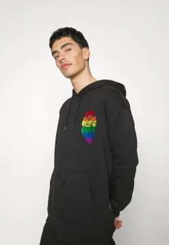 YOURTURN RAINBOW HEART HOODIE PRIDE UNISEX - Felpa Con Cappuccio - Black -Youturn Abbigliamento Negozio 9fcf7e381b804aa886d859e98d85c1ef