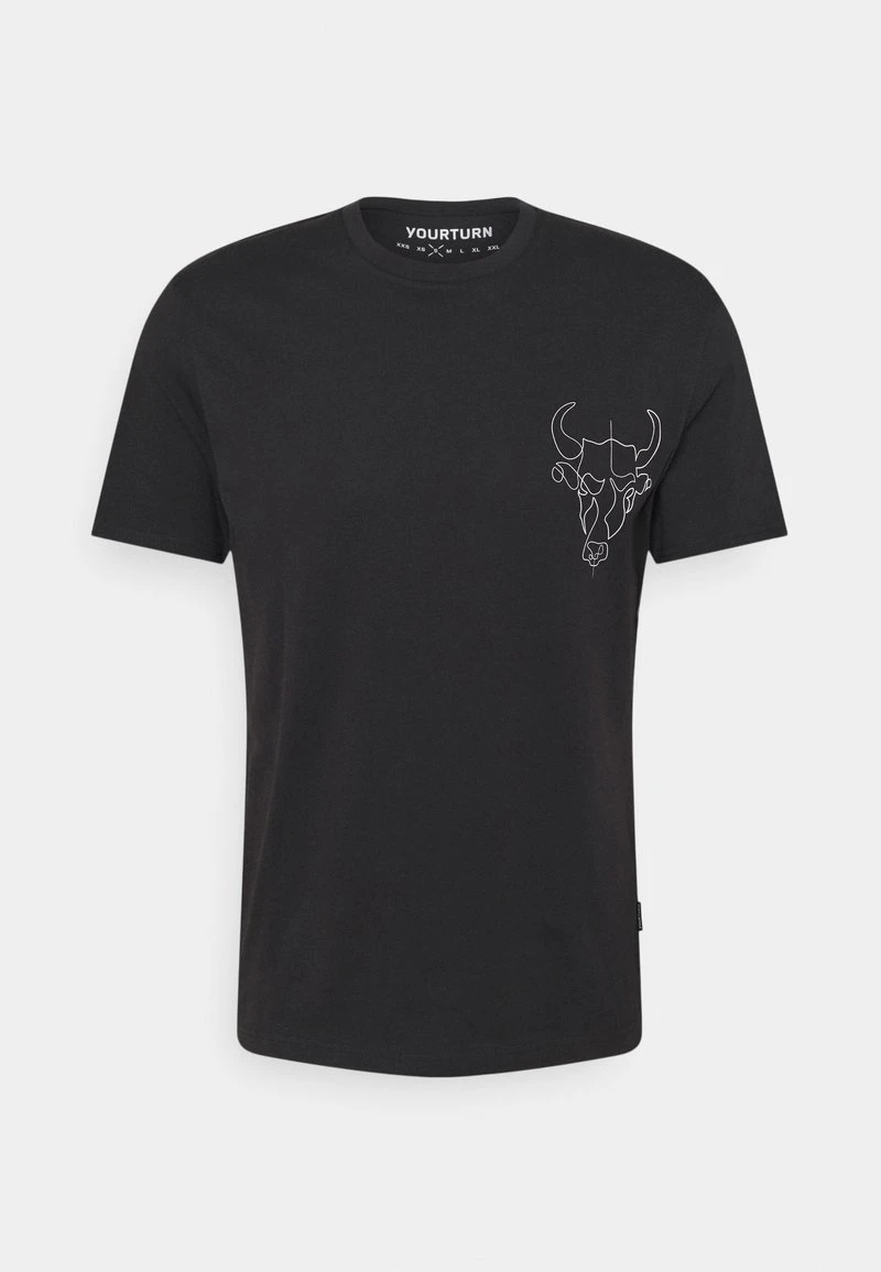 YOURTURN STAR SIGN LOGO UNISEX - T-shirt Con Stampa - Black 3 YOURTURN STAR SIGN LOGO UNISEX - T-shirt Con Stampa - Black