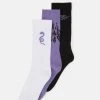 YOURTURN 3 PACK - Calze - Black/purple /off-white, Uomo -Youturn Abbigliamento Negozio b83332a3c39743f8916532c4ff098816