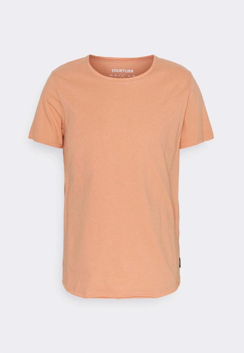 YOURTURN RAW EDGE UNISEX - T-shirt Basic - Brown 3 YOURTURN RAW EDGE UNISEX - T-shirt Basic - Brown