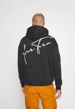 YOURTURN BOLD SCRIPT HOODIE UNISEX - Felpa - Black