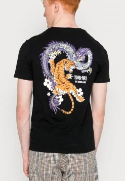 YOURTURN DRAGON TIGER TEE - T-shirt Con Stampa - Black, Unisex