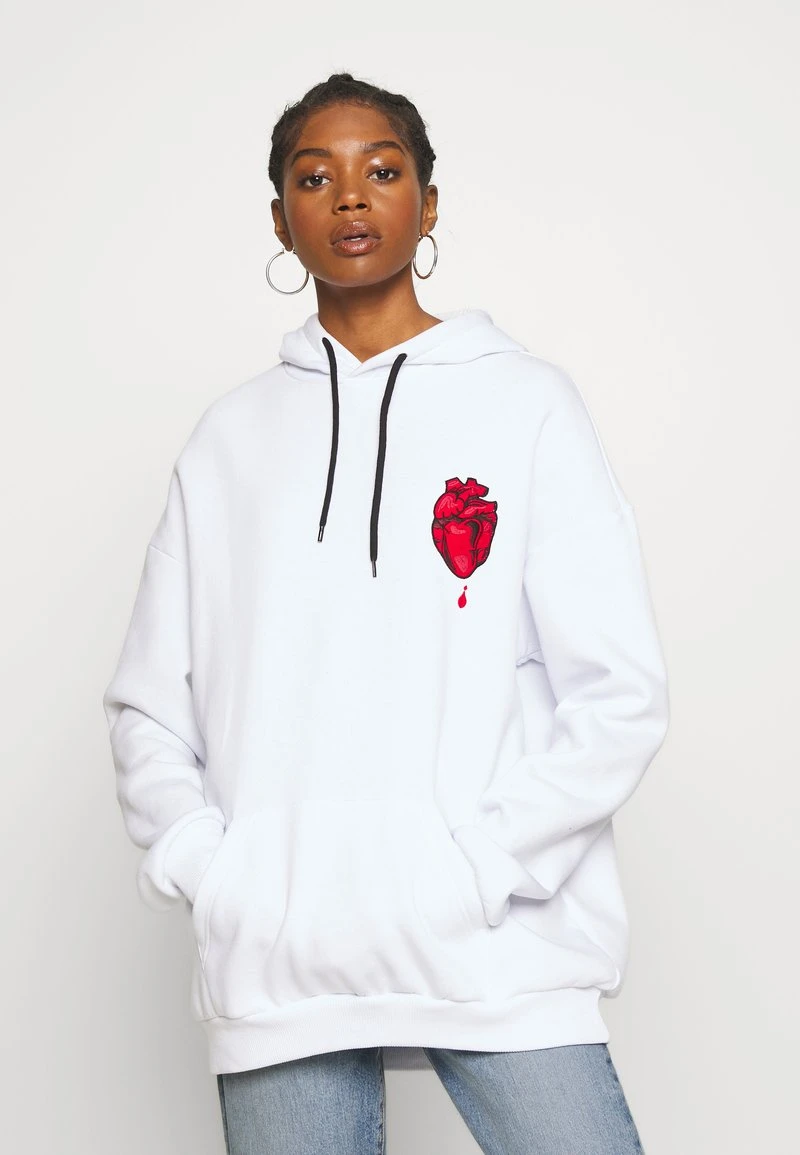 YOURTURN Felpa Con Cappuccio - White, Unisex 6 YOURTURN Felpa Con Cappuccio - White, Unisex - immagine 4